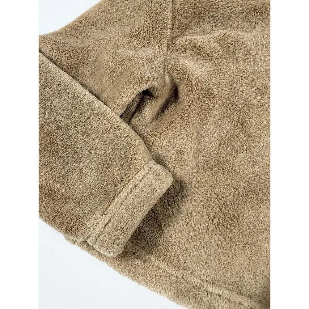 Gap Kids Cozy Plush Sleep Top Tan Girls Size 6 Soft Fleece Pajama Shirt